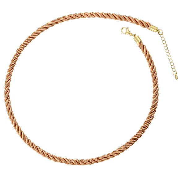 Wholesale Women's Sweet Geometric Cord Handwoven Copper Pendant Necklace
