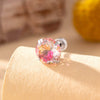 Wholesale Women's Sweet Geometric Inlaid Zircon Titanium Steel Ear Nail