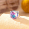 Wholesale Women's Sweet Geometric Inlaid Zircon Titanium Steel Ear Nail