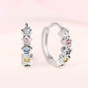 Wholesale Women's Sweet Geometric Zircon Earrings With Star Shape Copper Material