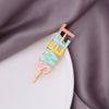 Wholesale Women's Sweet Metal Acetate Letter Clips Oil Dripping And Carved Design Including Side Clips Bangs Clips And Frog Clips