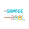 Wholesale Women's Sweet Metal Acetate Letter Clips Oil Dripping And Carved Design Including Side Clips Bangs Clips And Frog Clips