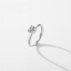 Wholesale Women's Sweet Simple S925 Sterling Silver Heartshaped Zircon Electroplated Ring