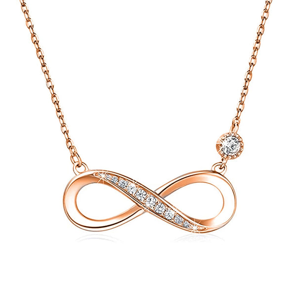 Wholesale Women's Sweet Style Copper Ochain Pendant Necklace With Mixed Gem Inlay And Letters Numbers Text Pattern Electroplated