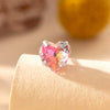 Wholesale Women's Sweet Style Heartshaped Zircon Inlaid Titanium Steel Ear Nail
