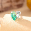 Wholesale Women's Sweet Style Heartshaped Zircon Inlaid Titanium Steel Ear Nail