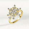 Wholesale Women's Swivel Ring Copper Light Luxury Geometric Electroplated Snowflake Style