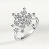 Wholesale Women's Swivel Ring Copper Light Luxury Geometric Electroplated Snowflake Style