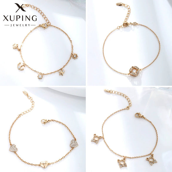 Wholesale Women's Tassel Bracelet Fashion Alloy Jewelry With Heart Pattern And Electroplating Treatment