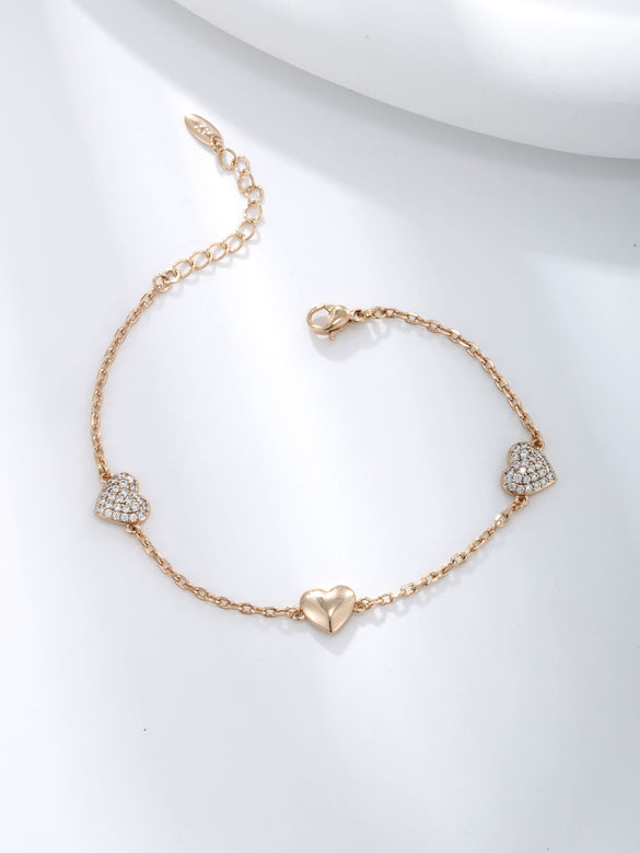 Wholesale Women's Tassel Bracelet Fashion Alloy Jewelry With Heart Pattern And Electroplating Treatment