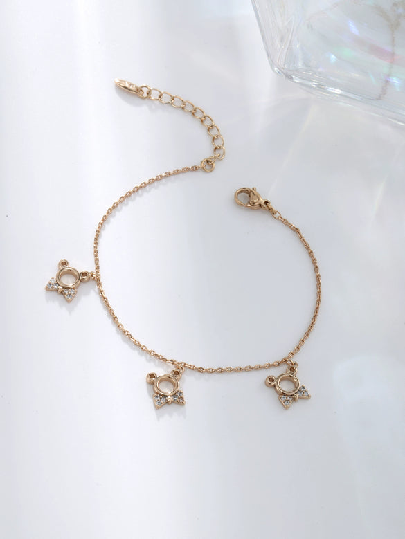 Wholesale Women's Tassel Bracelet Fashion Alloy Jewelry With Heart Pattern And Electroplating Treatment