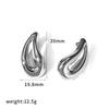 Wholesale Women's Temperament Dropshaped Stainless Steel Titanium Steel Stud Earrings With Pvd Furnace Vacuum Real Gold Plating
