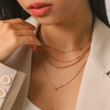 Wholesale Women's Threelayer Titanium Steel Geometric Necklace With Electroplating