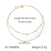 Wholesale Women's Threelayer Titanium Steel Geometric Necklace With Electroplating