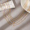Wholesale Women's Threelayer Titanium Steel Geometric Necklace With Electroplating