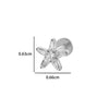Wholesale Women's Titanium Alloy Ear Nail And Lip Nail Rod With Butterfly Star Moon And Flower Pattern Electroplating