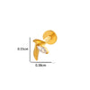 Wholesale Women's Titanium Alloy Ear Nail And Lip Nail Rod With Butterfly Star Moon And Flower Pattern Electroplating