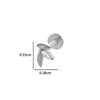 Wholesale Women's Titanium Alloy Ear Nail And Lip Nail Rod With Butterfly Star Moon And Flower Pattern Electroplating