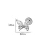 Wholesale Women's Titanium Alloy Ear Nail And Lip Nail Rod With Butterfly Star Moon And Flower Pattern Electroplating
