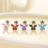 Wholesale Women's Titanium Alloy Heart Shape Inlaid Zircon Electroplated Butterfly Internal Tooth Screw Lip Nail Rod Cartilage Puncture Ear Bone Nail
