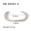 Wholesale Women's Titanium C Shaped Irregular Geometric Python Pattern Stainless Steel 18K Gold Plated Open Bracelet With Vacuum Plating In 18K Furnace