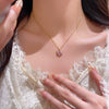 Wholesale Women's Titanium Steel Alloy Heart Shape Electroplated Clavicle Love Necklace