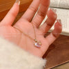 Wholesale Women's Titanium Steel Alloy Heart Shape Electroplated Clavicle Love Necklace