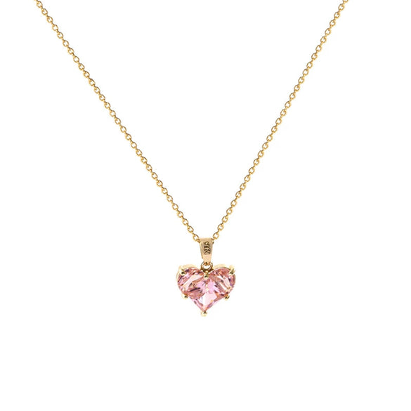Wholesale Women's Titanium Steel Alloy Heart Shape Electroplated Clavicle Love Necklace