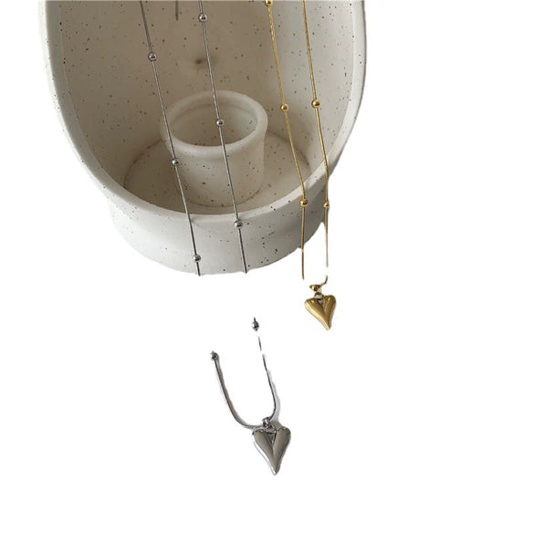 Wholesale Women's Titanium Steel And Alloy Simple Geometric Handmade Pendant Necklace With Ball Chain