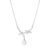 Wholesale Women's Titanium Steel And Copper Animal Zodiac Butterfly Zircon Pearl Pendant Necklace With Electroplating And Cross Chain