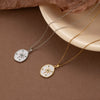 Wholesale Women's Titanium Steel And Copper Eightpointed Star Pendant Necklace With Electroplating And O Word Chain Simple Style