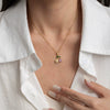 Wholesale Women's Titanium Steel And Copper Fruit Shaped Cherry Micro Inlaid Electroplated Clavicle Necklace