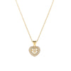 Wholesale Women's Titanium Steel And Copper Heartshaped Diamondinlaid Clavicle Chain Jewelry With Ochain