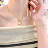 Wholesale Women's Titanium Steel And Copper Necklace With Geometric Bunny Pendant And Electroplating Treatment Light Luxury Style