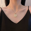 Wholesale Women's Titanium Steel And Copper Necklace With Geometric Pattern And Electroplating Treatment