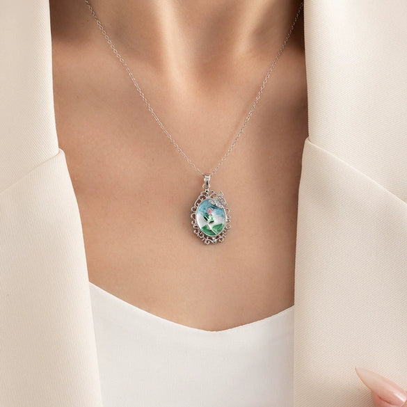 Wholesale Women's Titanium Steel And Copper Tulip Flower Shaped Light Luxury Electroplated Necklace