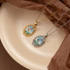 Wholesale Women's Titanium Steel And Copper Tulip Flower Shaped Light Luxury Electroplated Necklace