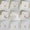 Wholesale Women's Titanium Steel And Copper Water Drop Cherry Pendant Clavicle Chain Jewelry With Flower And Geometric Pattern And Electroplating Process Sweet Style
