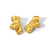 Wholesale Women's Titanium Steel And Stainless Steel Butterfly Earrings With Animal Pattern And Pvd Furnace Real Gold Electroplating