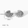 Wholesale Women's Titanium Steel And Stainless Steel Earrings With Heart And Geometric Patterns Electroplated