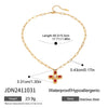 Wholesale Women's Titanium Steel And Stainless Steel Geometric Cross Necklace Electroplated Jewelry