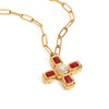 Wholesale Women's Titanium Steel And Stainless Steel Geometric Cross Necklace Electroplated Jewelry