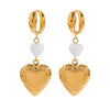 Wholesale Women's Titanium Steel And Stainless Steel Geometric Earrings With Electroplating Treatment
