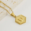 Wholesale Women's Titanium Steel And Stainless Steel Geometric Letter Pendant Necklace With Cross Chain And Electroplating Treatment