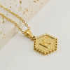 Wholesale Women's Titanium Steel And Stainless Steel Geometric Letter Pendant Necklace With Cross Chain And Electroplating Treatment