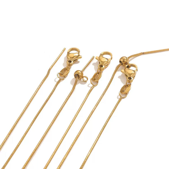 Wholesale Women's Titanium Steel And Stainless Steel Geometric Ochain Handmade Real Gold Plated Clavicle Necklace Bracelet