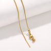 Wholesale Women's Titanium Steel And Stainless Steel Geometric Ochain Handmade Real Gold Plated Clavicle Necklace Bracelet