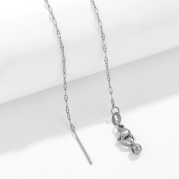 Wholesale Women's Titanium Steel And Stainless Steel Geometric Ochain Handmade Real Gold Plated Clavicle Necklace Bracelet