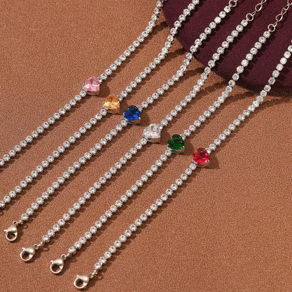 Wholesale Women's Titanium Steel And Stainless Steel Geometric Style Electroplated Zircon Bracelet