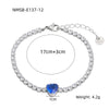 Wholesale Women's Titanium Steel And Stainless Steel Geometric Style Electroplated Zircon Bracelet